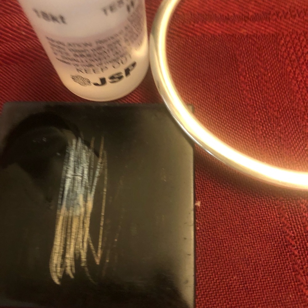 Vintage Solid Round Sterling Silver Flat Design B… - image 6